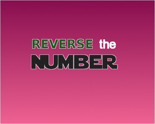 Write a c program to reverse a number